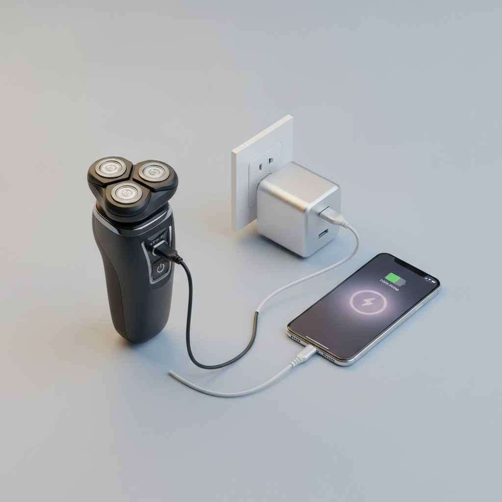Peut-on recharger un rasoir électrique avec un chargeur de téléphone ?